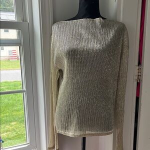 J. Crew Metallic Gold Blouse